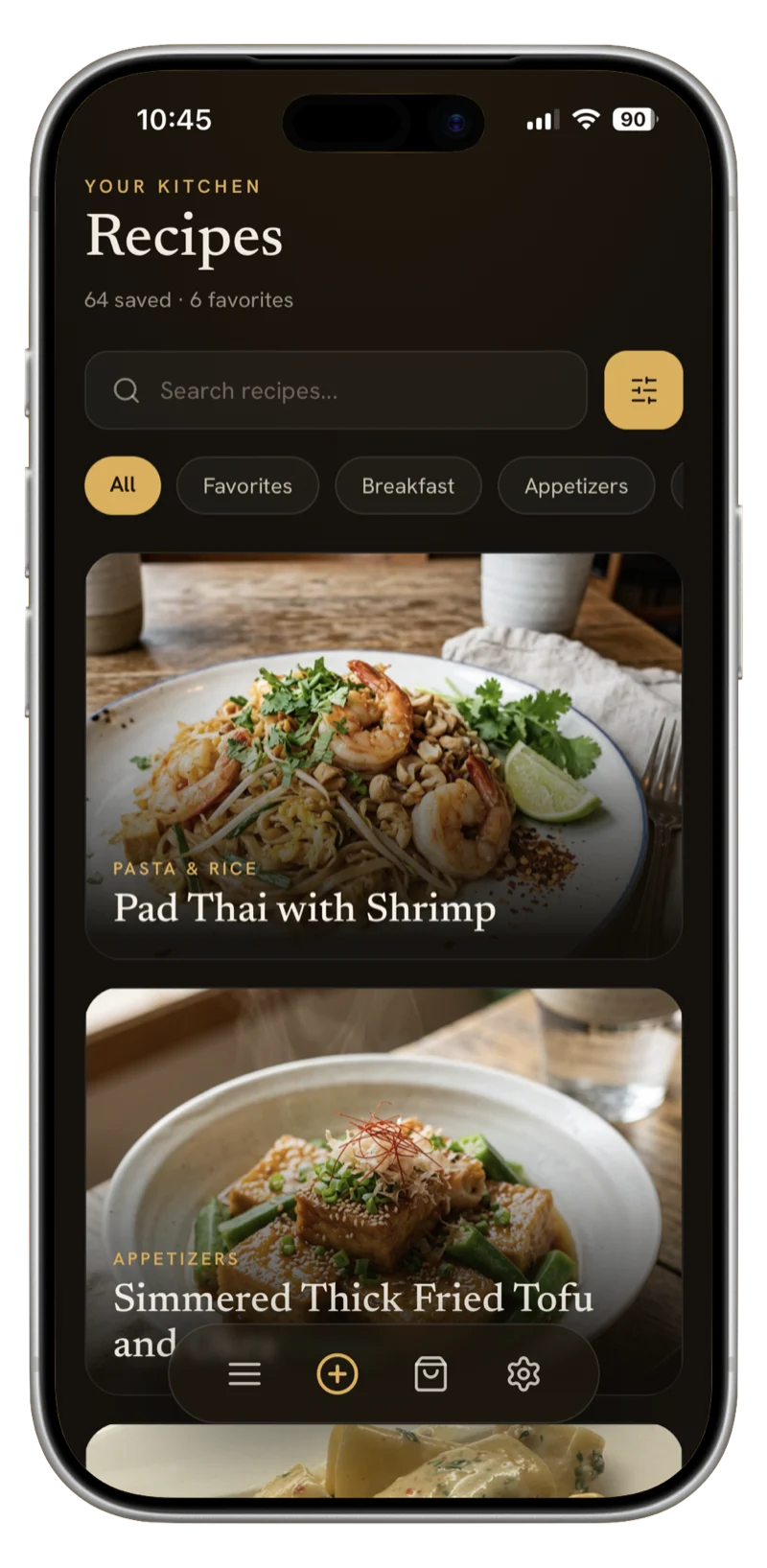 Your recipe collection at a glance