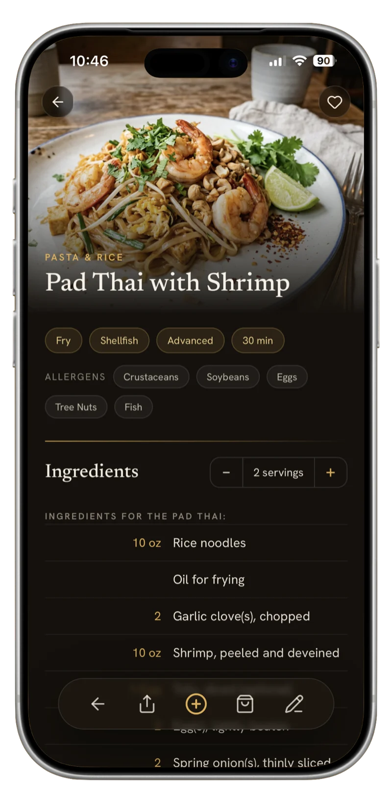 Beautiful recipe details